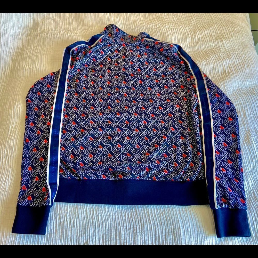 Champion Allover Logo Blue Zip Up Track Jacket Size Medium. Worn On TV Show - Picture 4 of 14